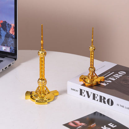 Decorative Metallic Tower Sculpture Homeandso