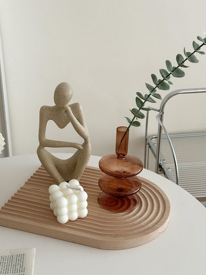 Unique Three-Tiered Decorative Glass Candle Holder