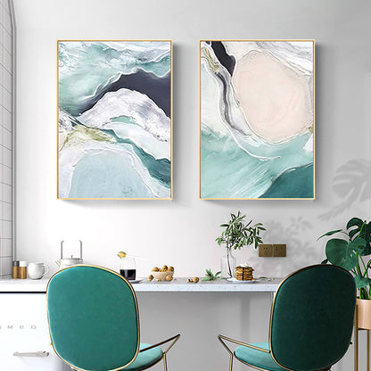 Abstract Ocean-Inspired Framed Wall Art Homeandso