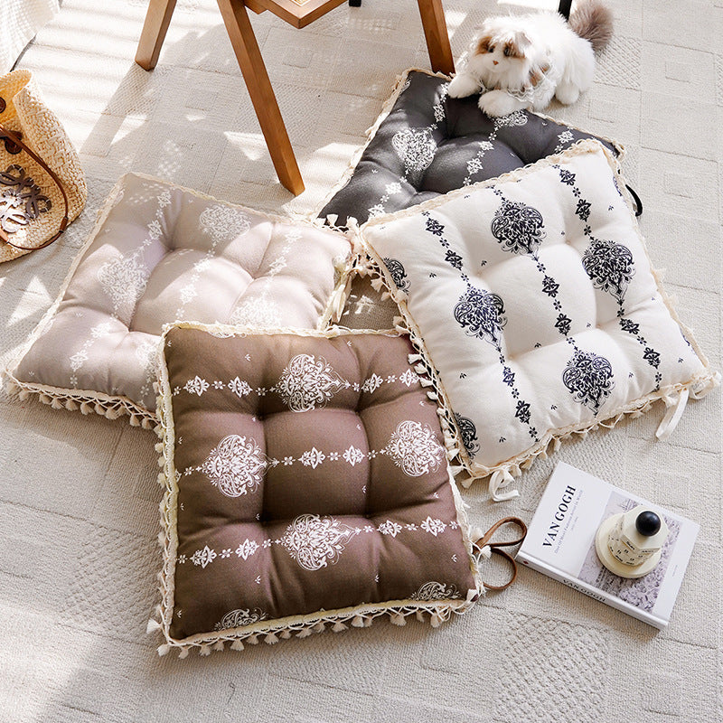 Decorative Tasseled Floor Cushion