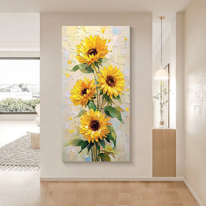 Sunflower Floral Canvas Artwork Homeandso