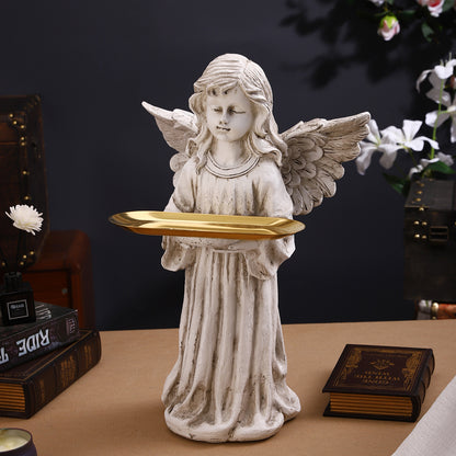 Elegant Angel Figurine Candle Holder Homeandso