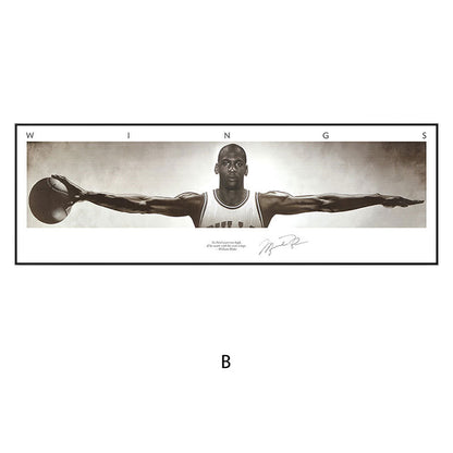 Men's Stylish Basketball Action Wall Art Print Homeandso