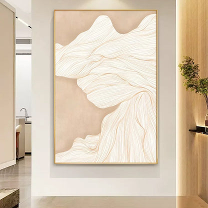 Abstract Wavy Line Framed Wall Art Homeandso