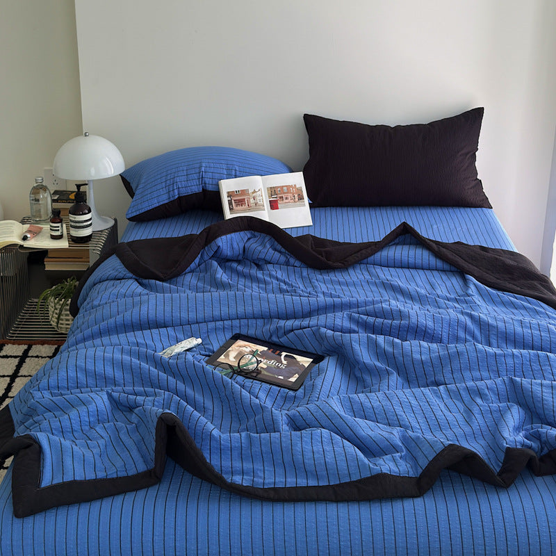 Decorative Textured Striped Duvet Cover Set Homeandso