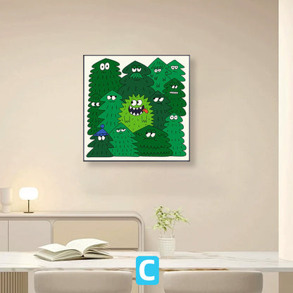 Whimsical Forest Creature Illustration Art Print Homeandso