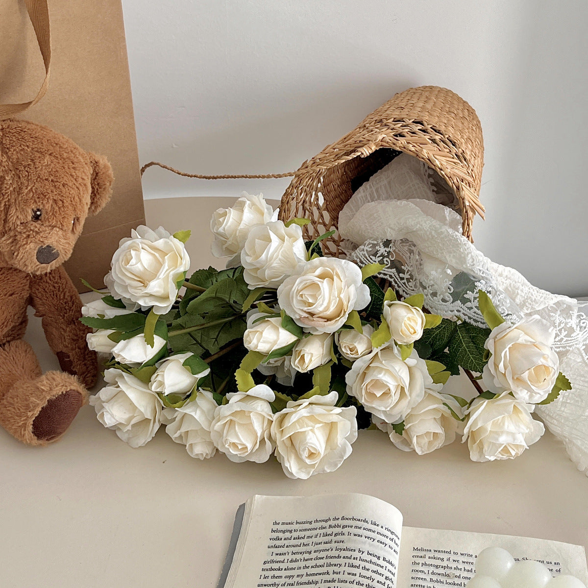 Lifelike Artificial Rose Bouquet