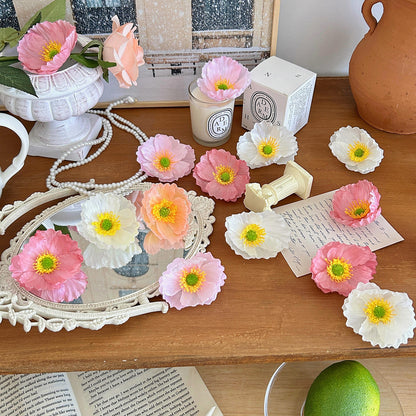 Realistic Fabric Flower Brooch
