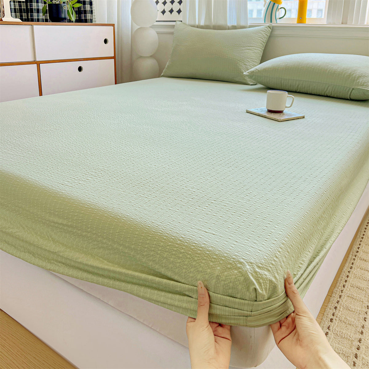 Decorative Soft Cartoon Print Quilted Mattress Protector Homeandso