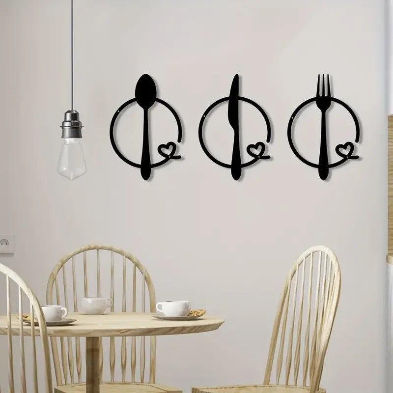Elegant Dining Utensil Wall Art Homeandso