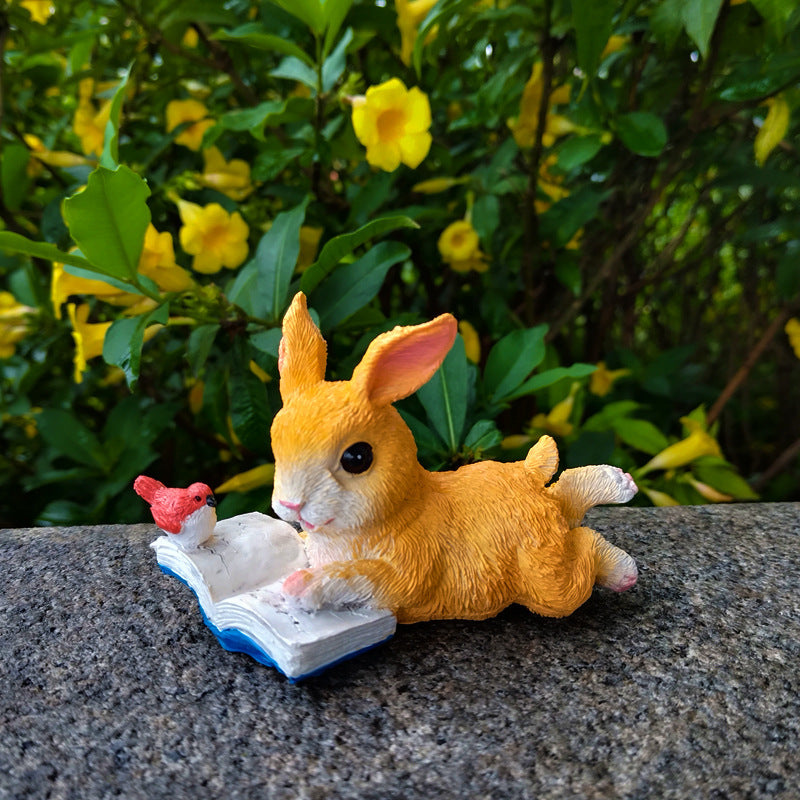 Delightful Bunny Figurine Homeandso