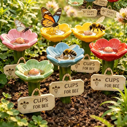 Decorative Bee Resource Flower Stake Homeandso