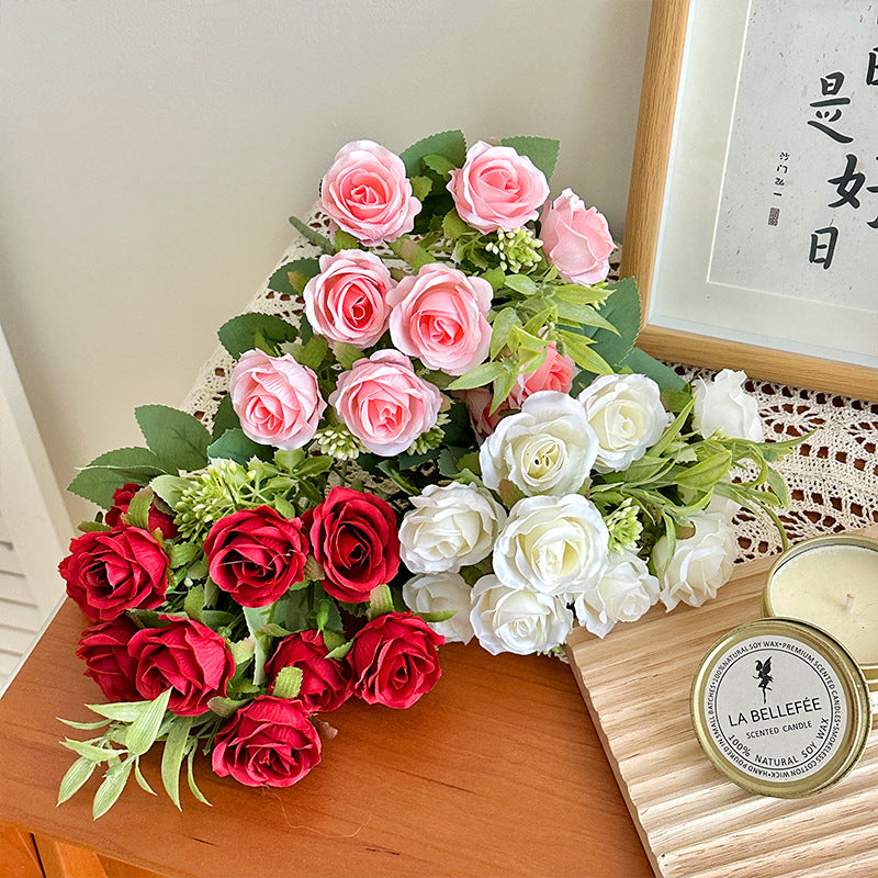 Lifelike Faux Rose Bouquet