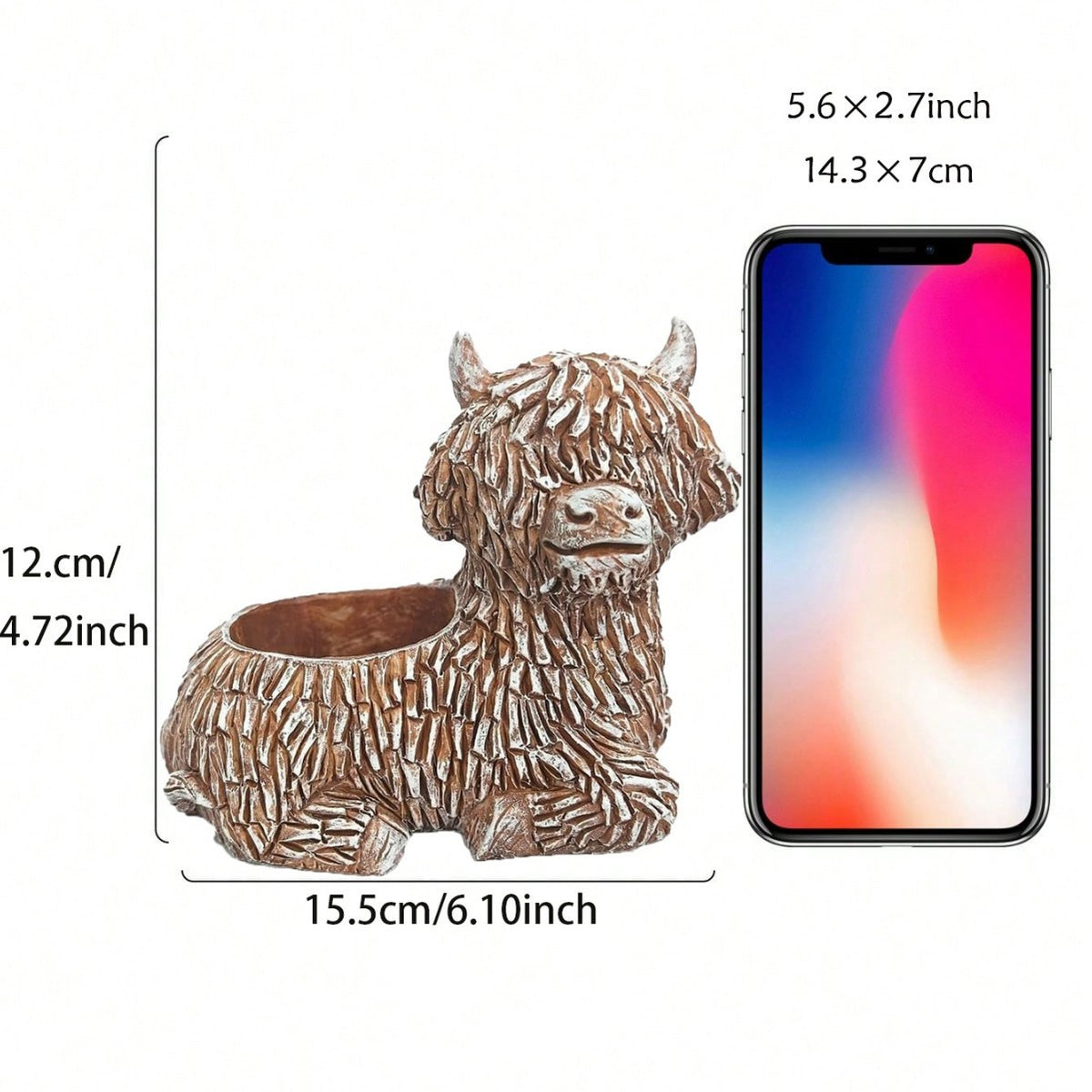 Decorative Highland Cow Planter Homeandso