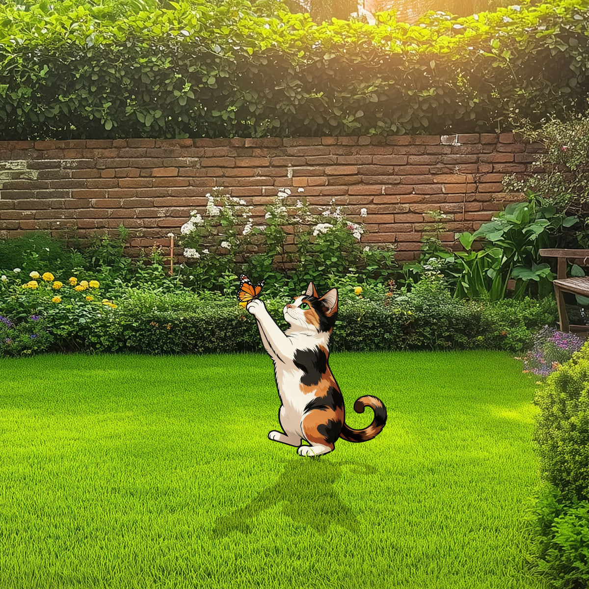 Decorative Cat Garden Stake Homeandso