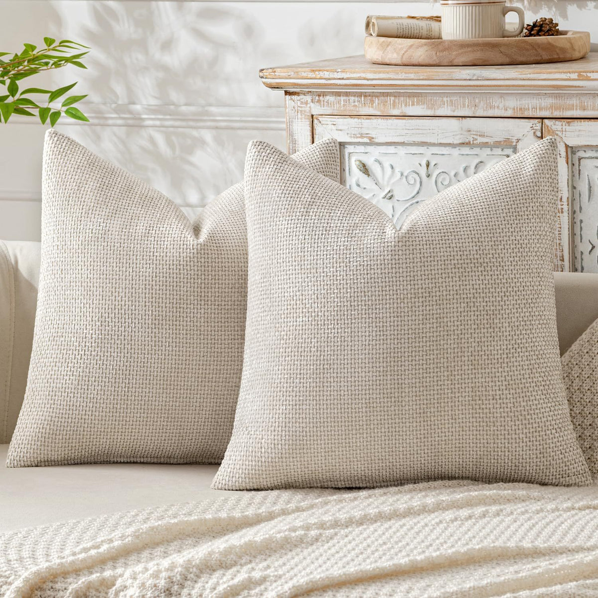 Textured Chunky Weave Decorative Cushion