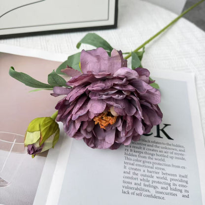 Lifelike Floral Peony Stem Arrangement