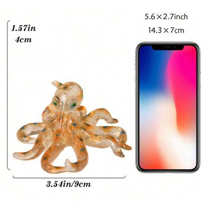 Decorative Glass Octopus Figurine Homeandso