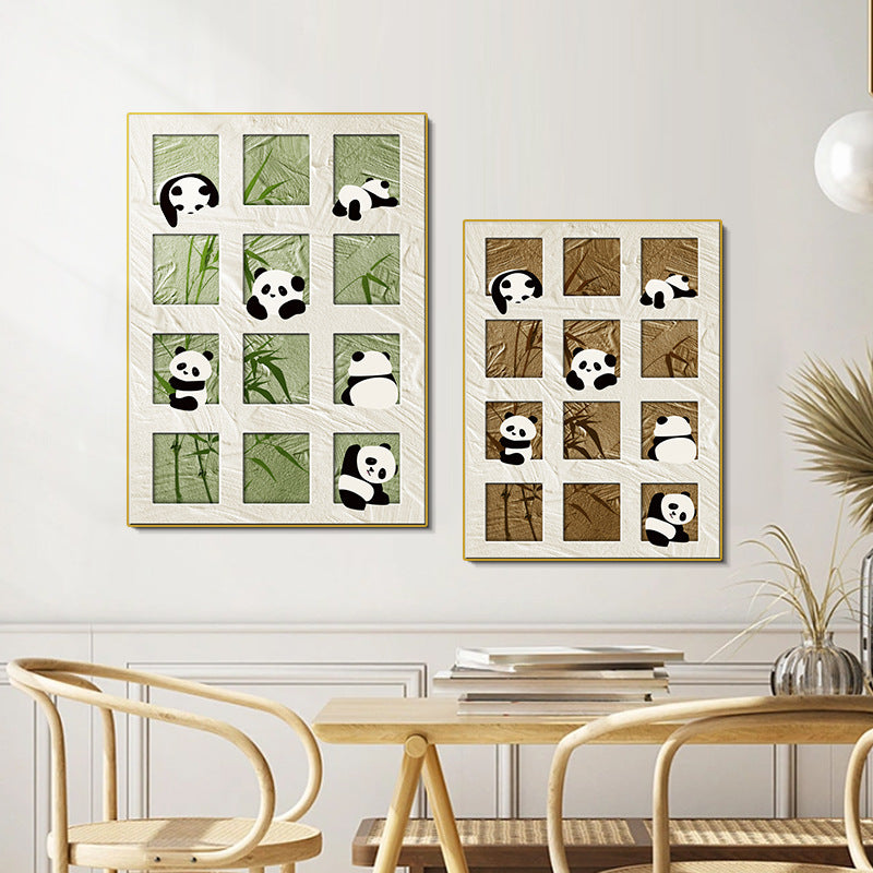 Decorative Panda-Themed Wall Art Homeandso