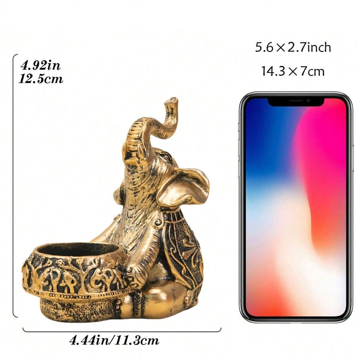 Elephant-Themed Decorative Phone Stand Homeandso