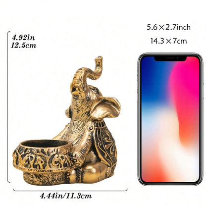 Elephant-Themed Decorative Phone Stand Homeandso