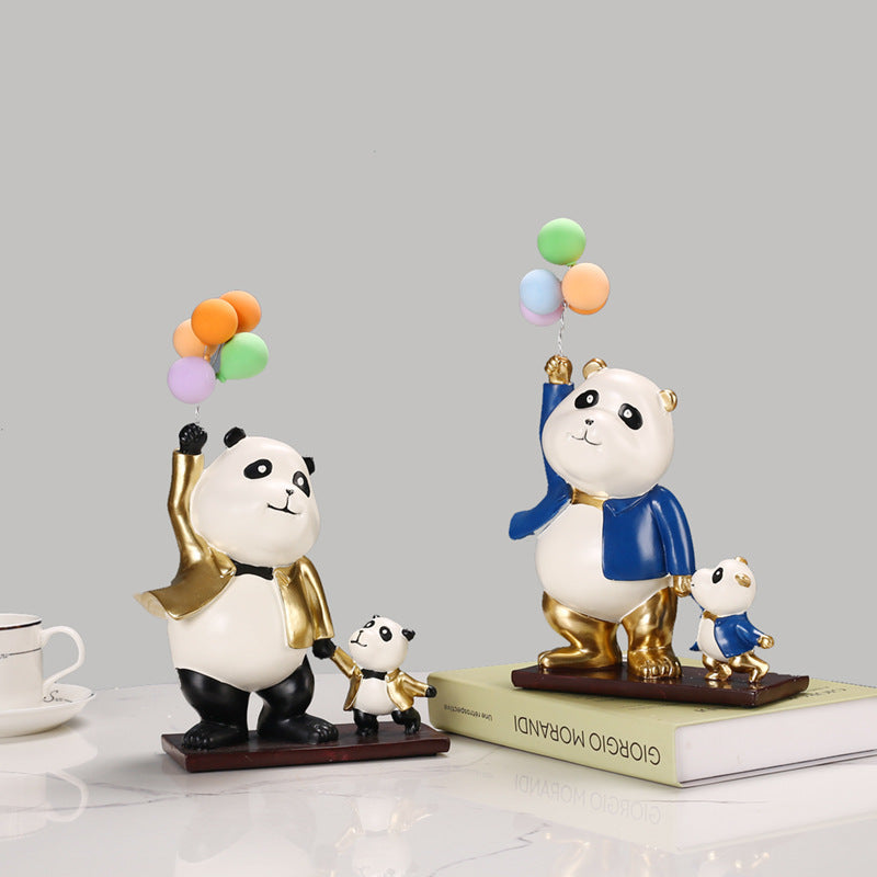 Whimsical Panda Sculpture Homeandso