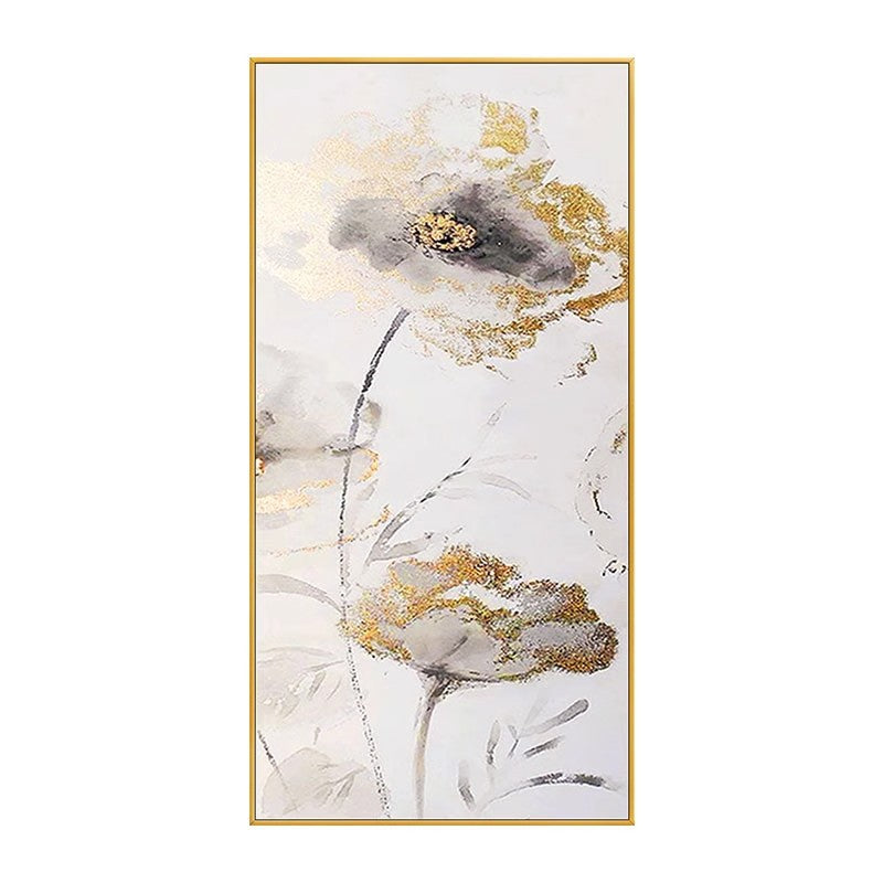 Elegant Floral Embossed Canvas Artwork Homeandso