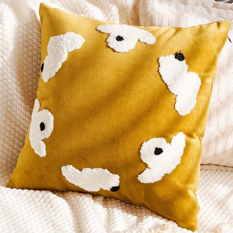 Decorative Croissant-Themed Pillow