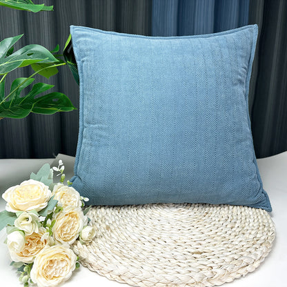 Textured Herringbone Design Throw Pillow