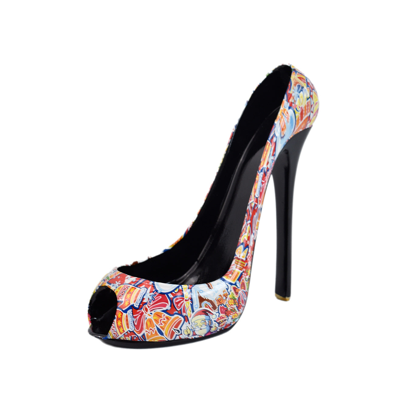 Leopard Print Peep-Toe High Heels Homeandso
