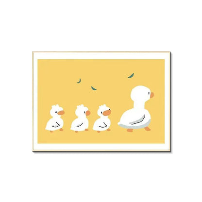 Whimsical Duck Family Framed Wall Art Homeandso