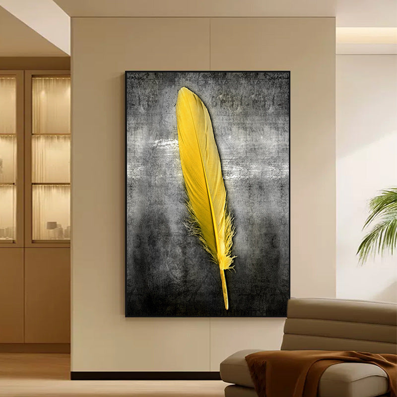 Feather-Inspired Framed Artwork Homeandso