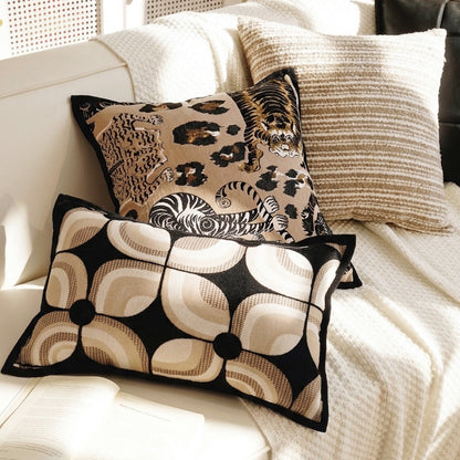 Artistic Animal-Print Decorative Throw Pillow