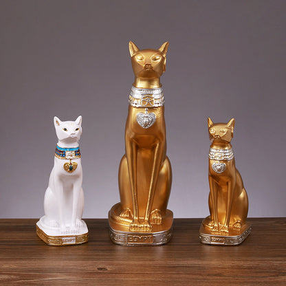 Elegant Egyptian Cat Figurine Homeandso