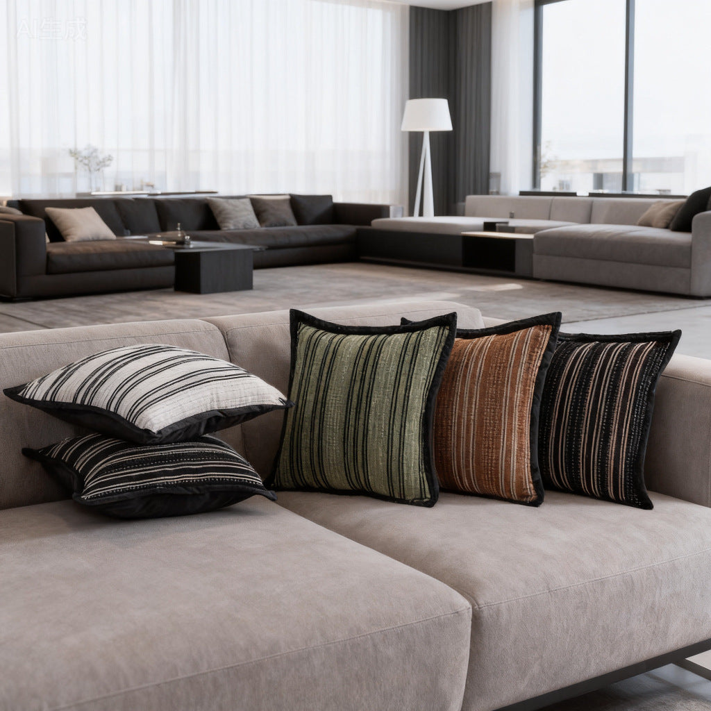 Textured Stripe Decorative Pillow