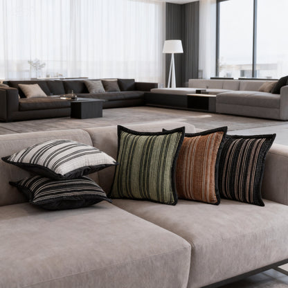 Textured Stripe Decorative Pillow