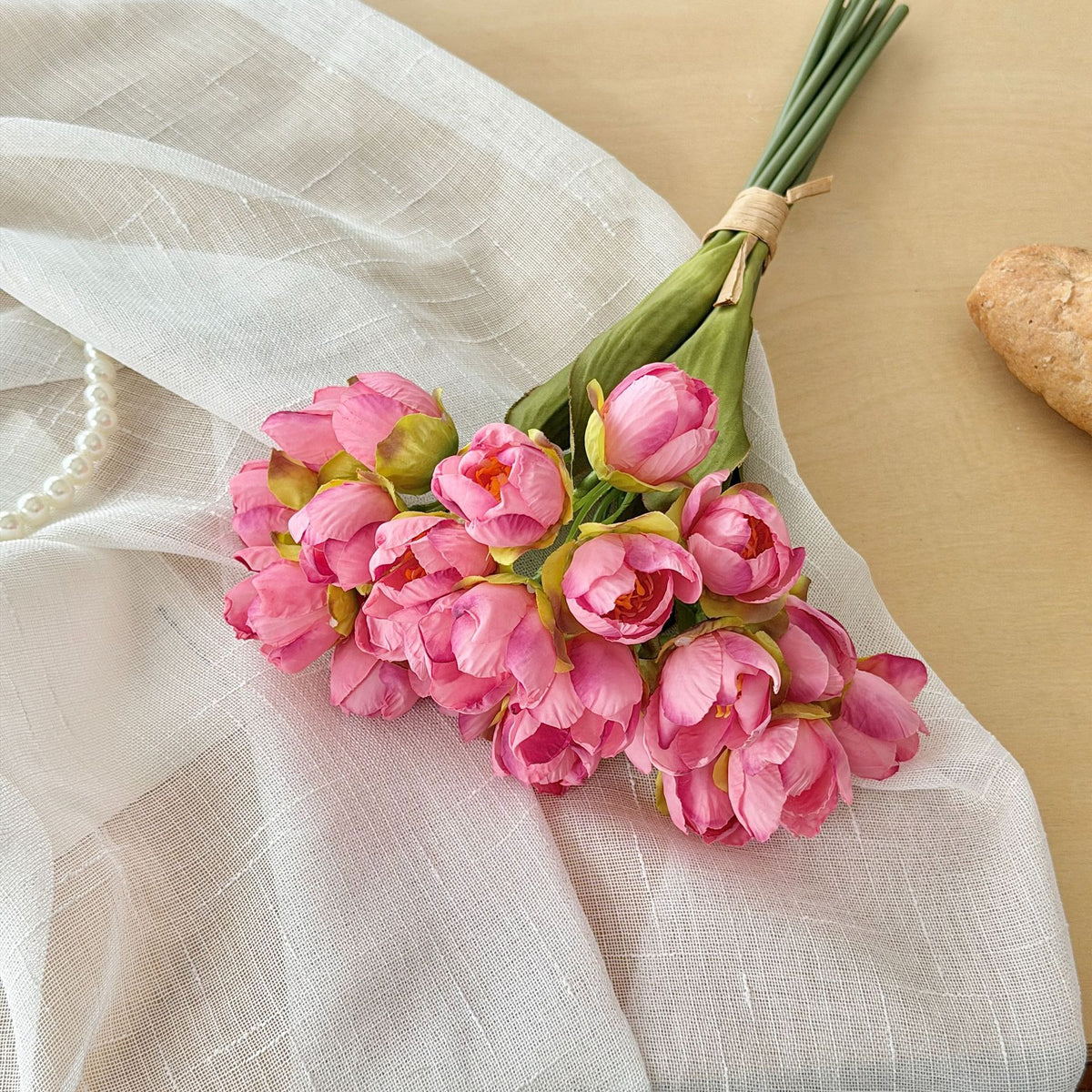 Realistic Artificial Tulip Bouquet
