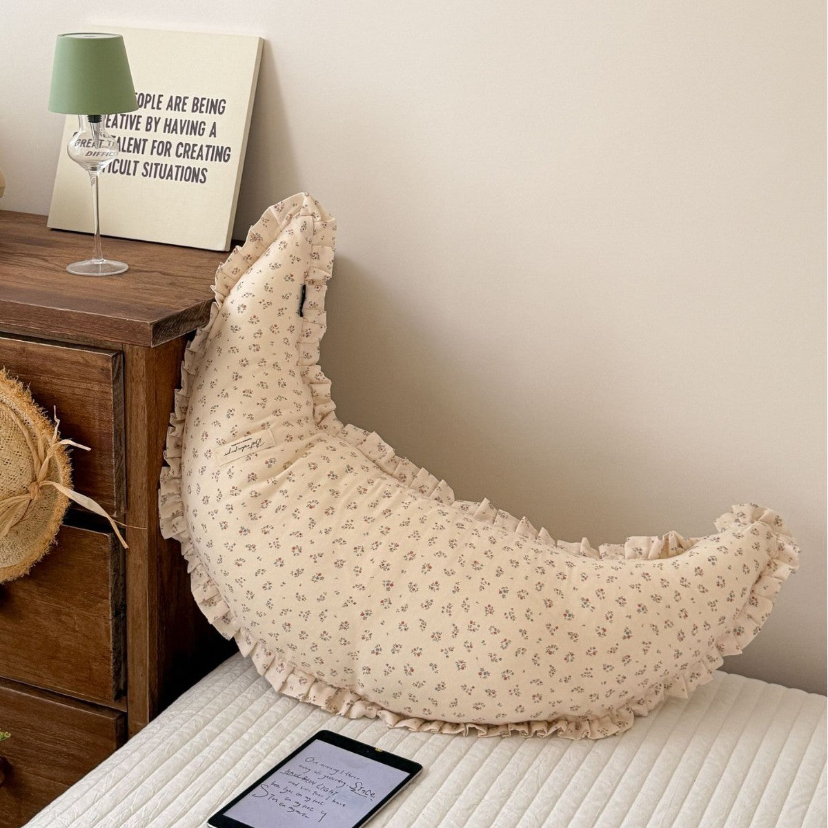 Decorative Moon Shaped Decorative Support Pillow Homeandso