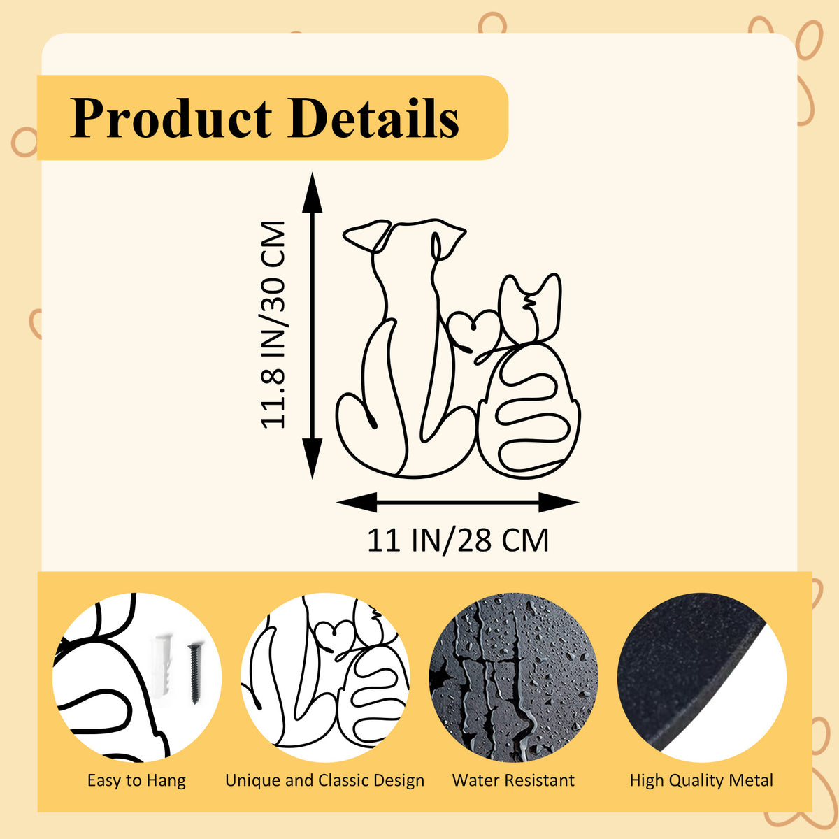 Home Decor Pet Silhouette Wall Art Homeandso