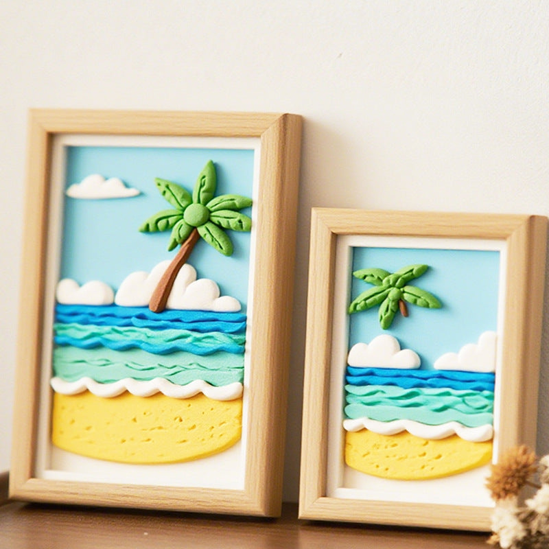 3D Coastal Landscape Wall Art