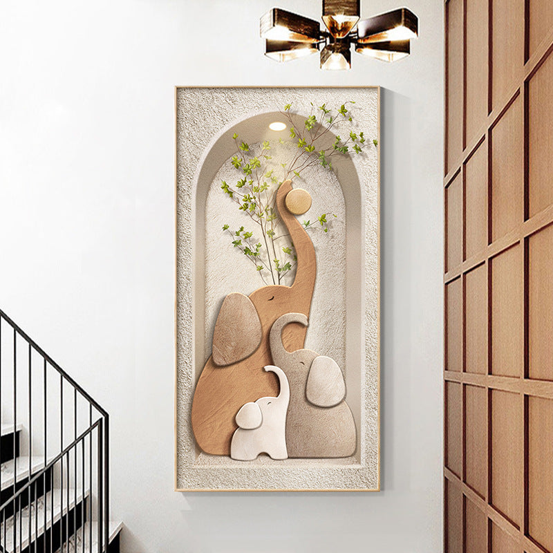 Decorative Elephant-Themed Wall Artwork Homeandso