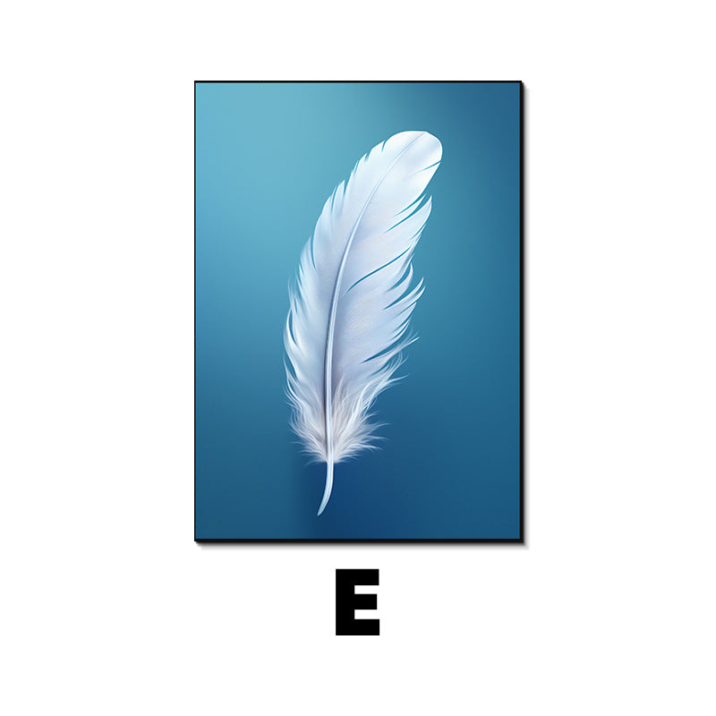 Feather-Inspired Framed Artwork Homeandso