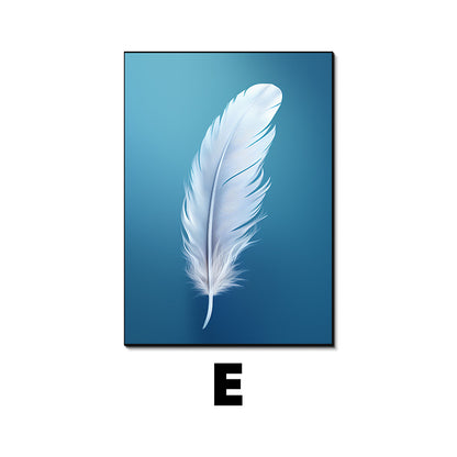 Feather-Inspired Framed Artwork Homeandso