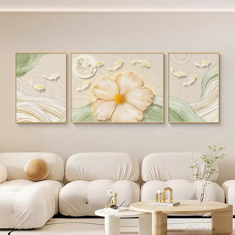 Elegant Floral Triptych Canvas Art Homeandso