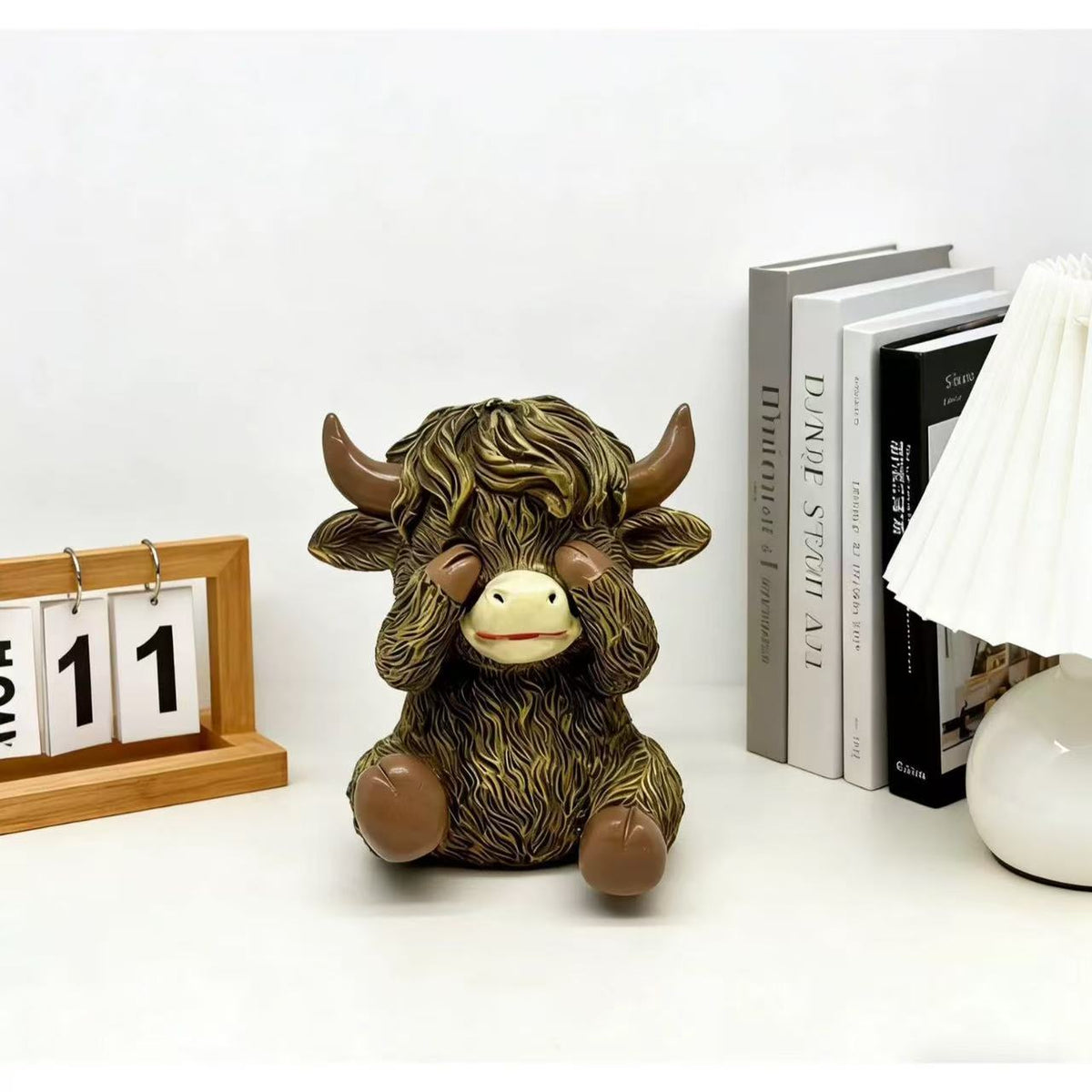 Whimsical Highland Cow Figurine Homeandso