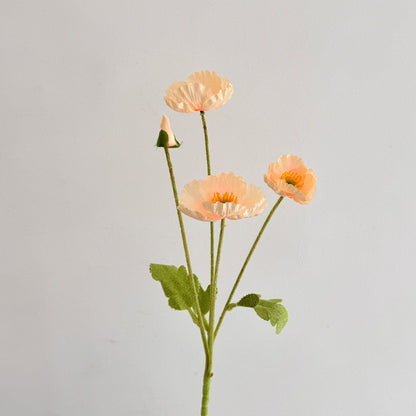 Realistic Poppy Floral Stem for Flower Arrangements