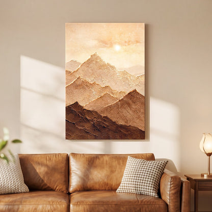 Textured Mountain Landscape Canvas Art Homeandso