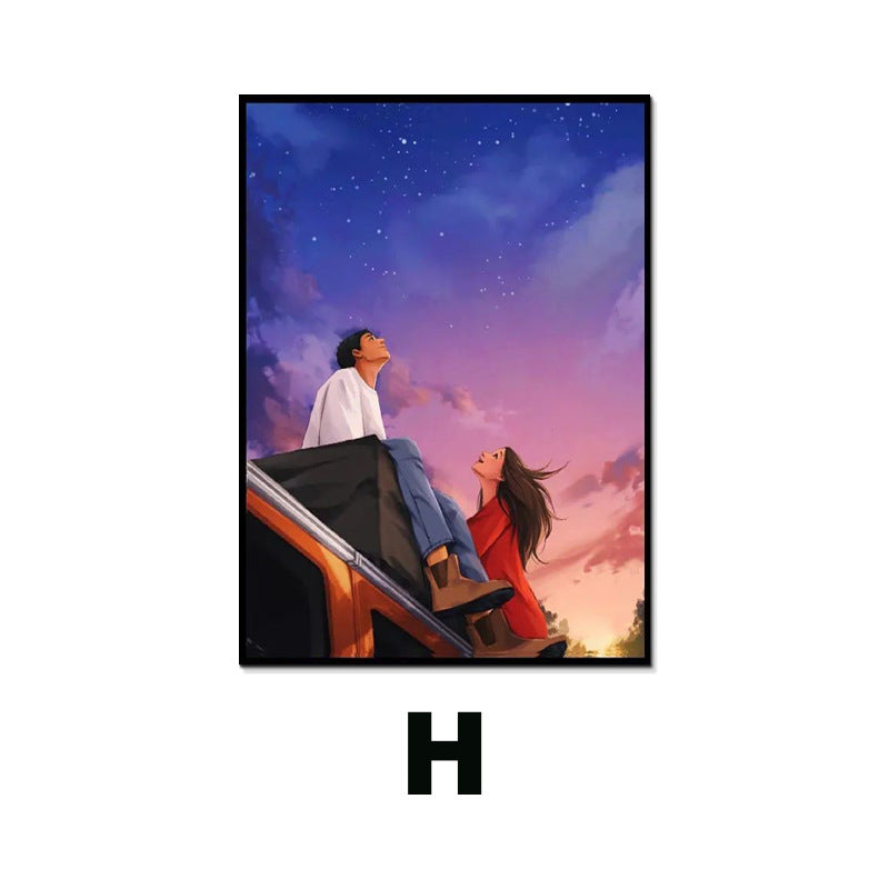 Whimsical Illustrative Framed Artwork Homeandso