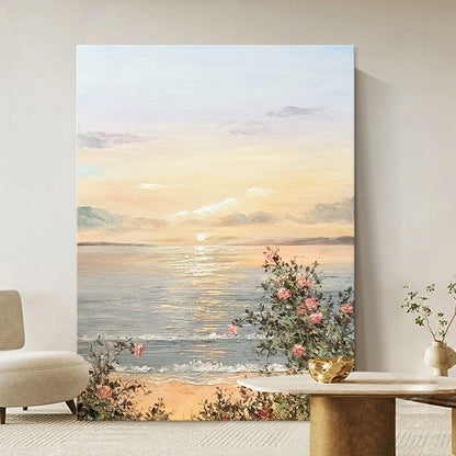 Coastal Serenity Beach Scene Canvas Art Homeandso