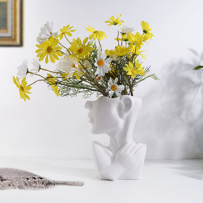 Decorative Ceramic Head Planter Homeandso